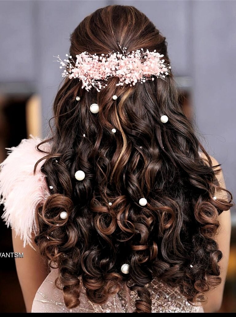 open hairstyle with gown